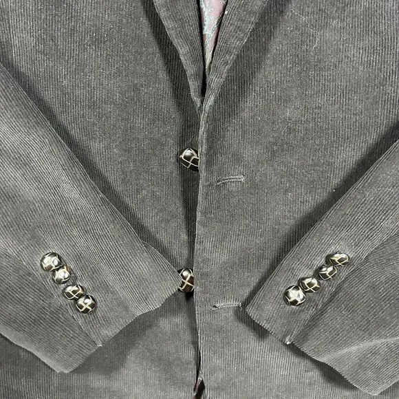 Lauren Ralph Lauren LRL Corduroy Mens 44R Brown Blazer Suit Coat Jacket Vintage